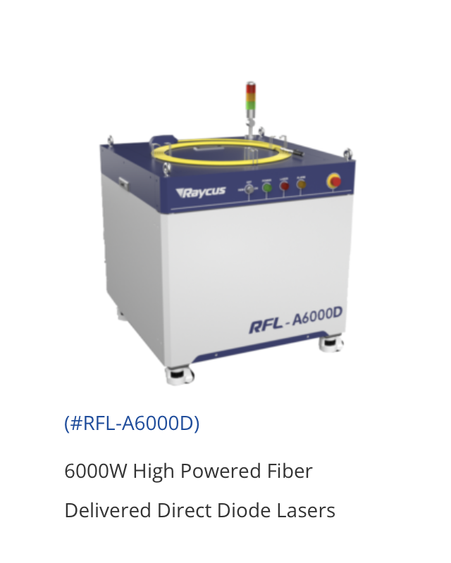 Raycus RFL-A6000D High Powered Fiber Delivered Direct Diode Lasers