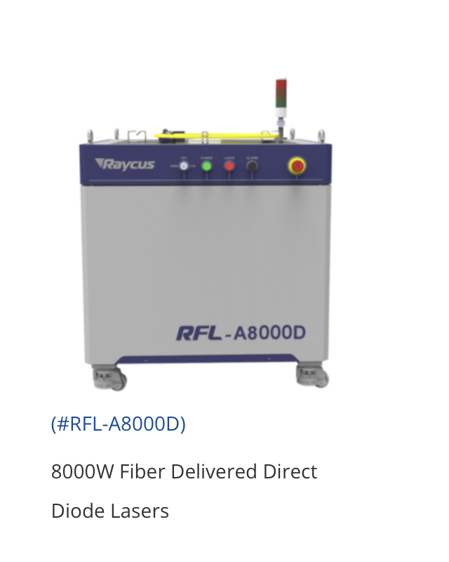 Raycus RFL-A8000D Fiber Delivered Direct Diode Lasers