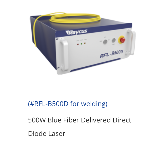 Raycus RFL-B500D for welding Blue Fiber Delivered Direct Diode Laser